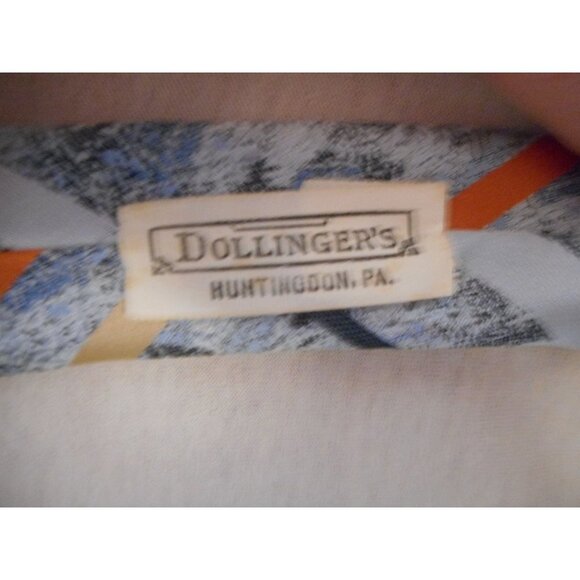 Vintage Blue Orange Tan Tie Mr John by Beau Brummell - Picture 3 of 3